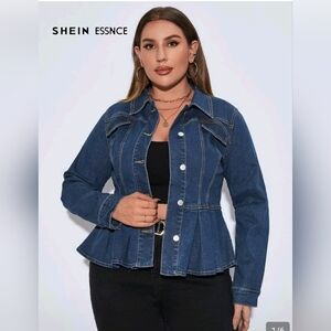 NWOT Peplum Denim Jacket Sz. 1XL